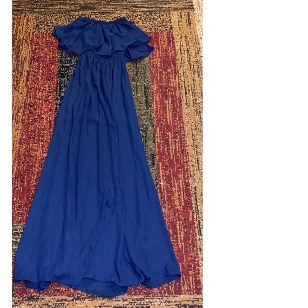 Show Me Your MuMu Size Xs NAVY COLOR maxi dress off shoulder